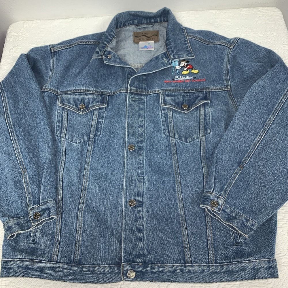 Disneyland Resort Rare Vintage Jean Jacket Celebration of the‎ Arts XL Denim